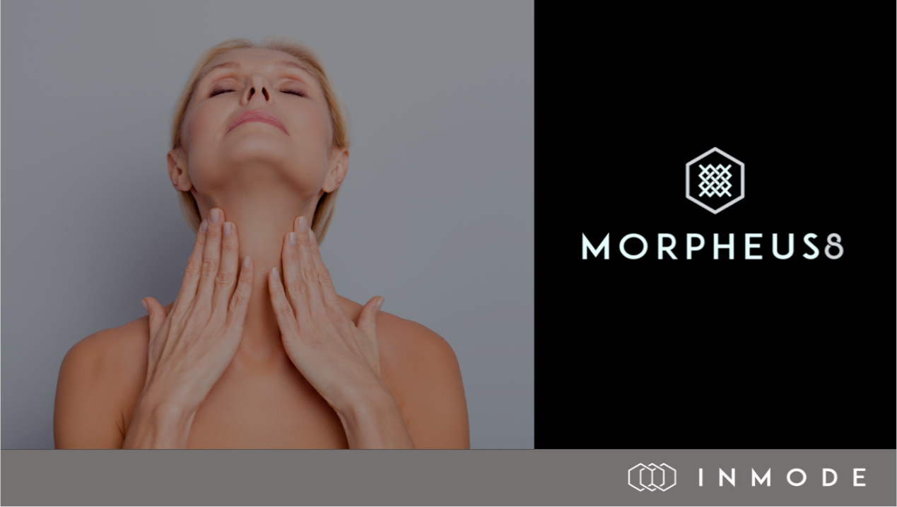 Image of lady and morpheus8 logo